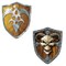 Party Central Club Pack of 12 Brown and Silver Double Sided Medieval Inspired Shield Cutouts Decors 19"